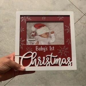 Malden Red and White Baby's 1st Christmas Frame
